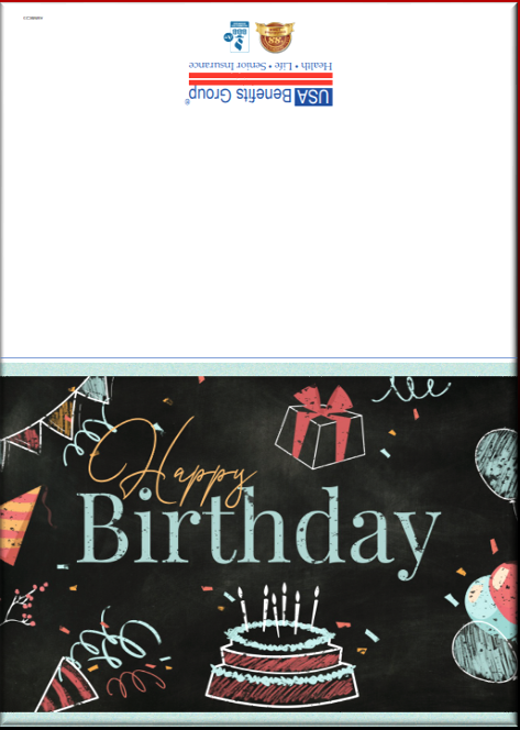 USABG Branded Medicare Birthday Cards