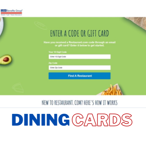 USABG Dining Certificate Hard Cards